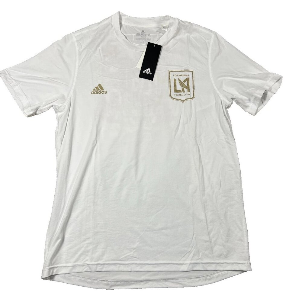 Adidas Mens Medium White Creator Tee Los Angeles FC Football T-Shirt NWT